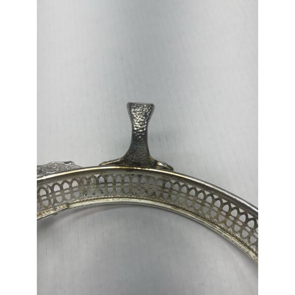 Vintage Silver Plated Serving Dish With 1.5 QT Pyrex Ovenproof Bowl - Picture 9 of 9